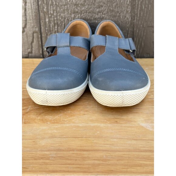 Hotter Lily Leather Mary Jane Blue Shoes Sneakers Comfort Size 8.5" England - Picture 6 of 12